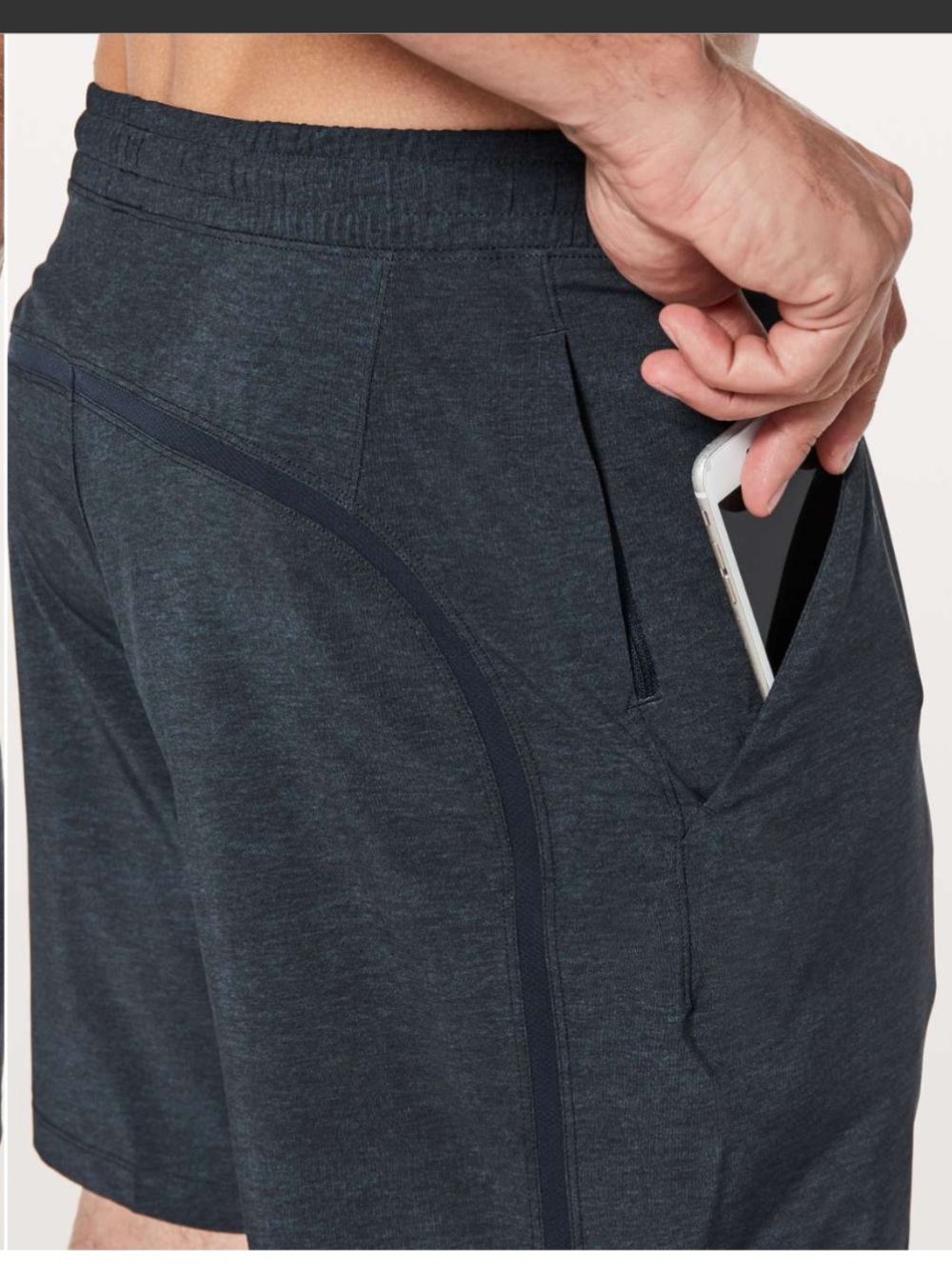 Lululemon Pace Breaker Running Shorts Men L Black Unlined 9 Inseam Zip Pocket